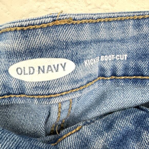 Old Navy Womens Kicker Boot Cut Jean Size 2 Denim Stretch Light Maple Blue - Picture 3 of 6